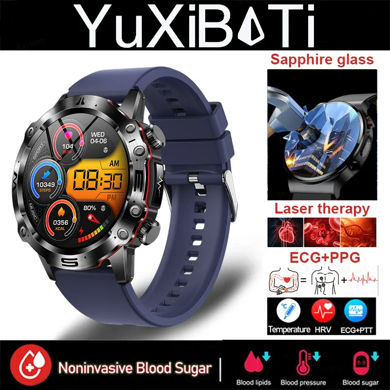 SMART WATCHES WITH AI MEDICAL DIAGNOSTICS - 2025 NEW WATCHES WITH BLOOD LIPID, URIC ACID, BLOOD GLUCOSE MEASUREMENT - EKG+PPG, FITNESS TRACKER