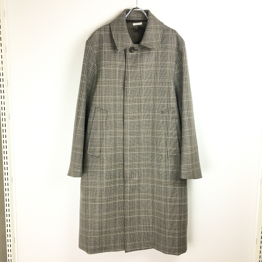 LENO&Co. / リノ | 2018AW | ウールチェックスタンドフォールカラーコート | 1 |