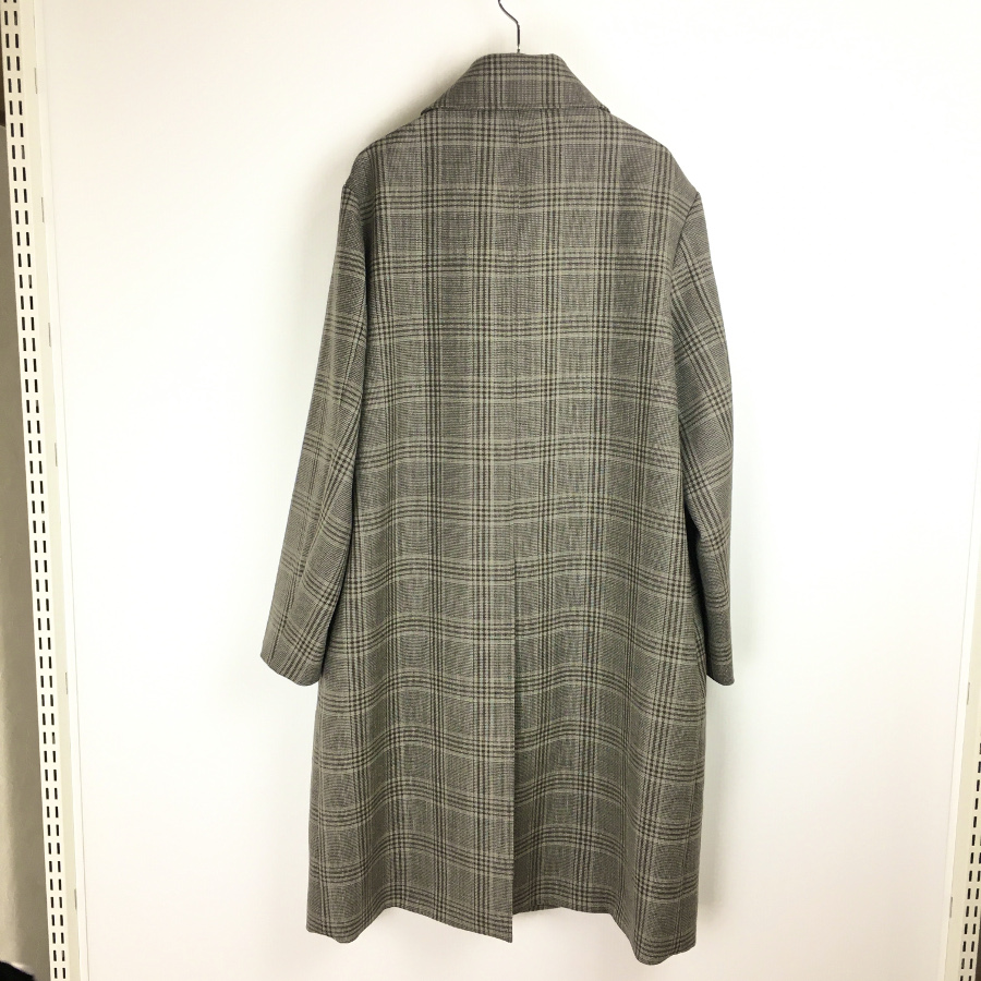 LENO&Co. / リノ | 2018AW | ウールチェックスタンドフォールカラーコート | 1 |