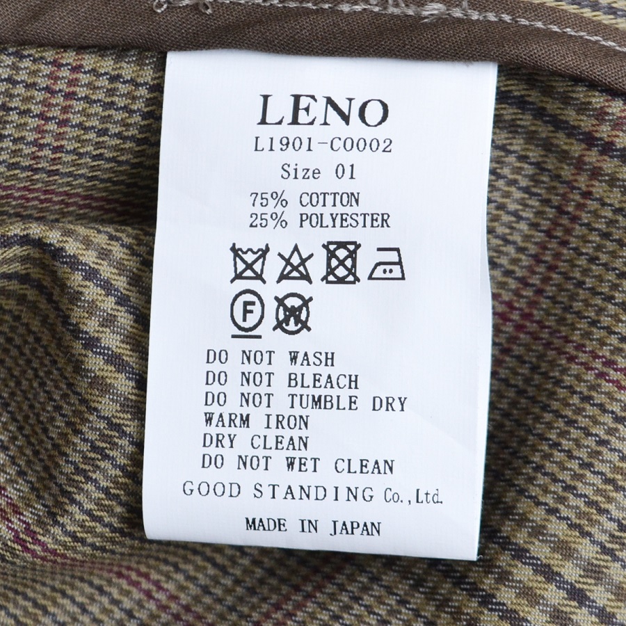 LENO&Co. / リノ | 2019AW | BIGTRENCHCOATチェックビックトレンチコート | 1 |