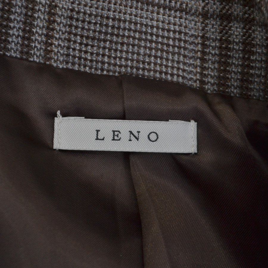 LENO&Co. / リノ | 2018AW | ウールチェックスタンドフォールカラーコート | 1 |