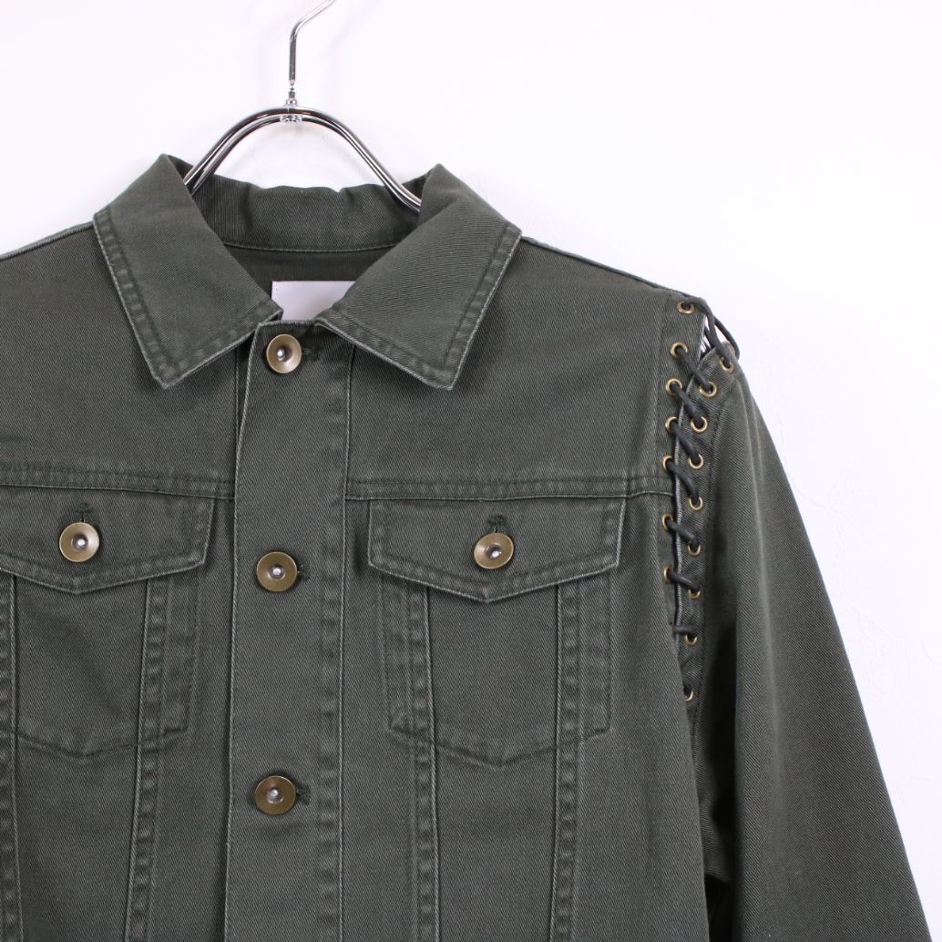 Ameri VINTAGE / アメリヴィンテージ | LACE UP CHIBI MILITARY JACKETミリタリージャケット | M |