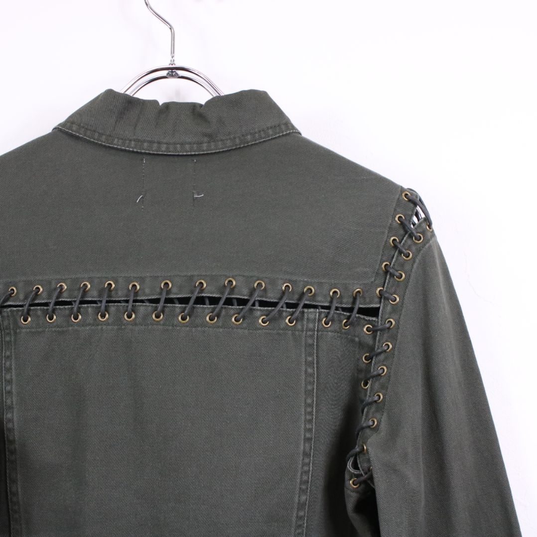 Ameri VINTAGE / アメリヴィンテージ | LACE UP CHIBI MILITARY JACKETミリタリージャケット | M |