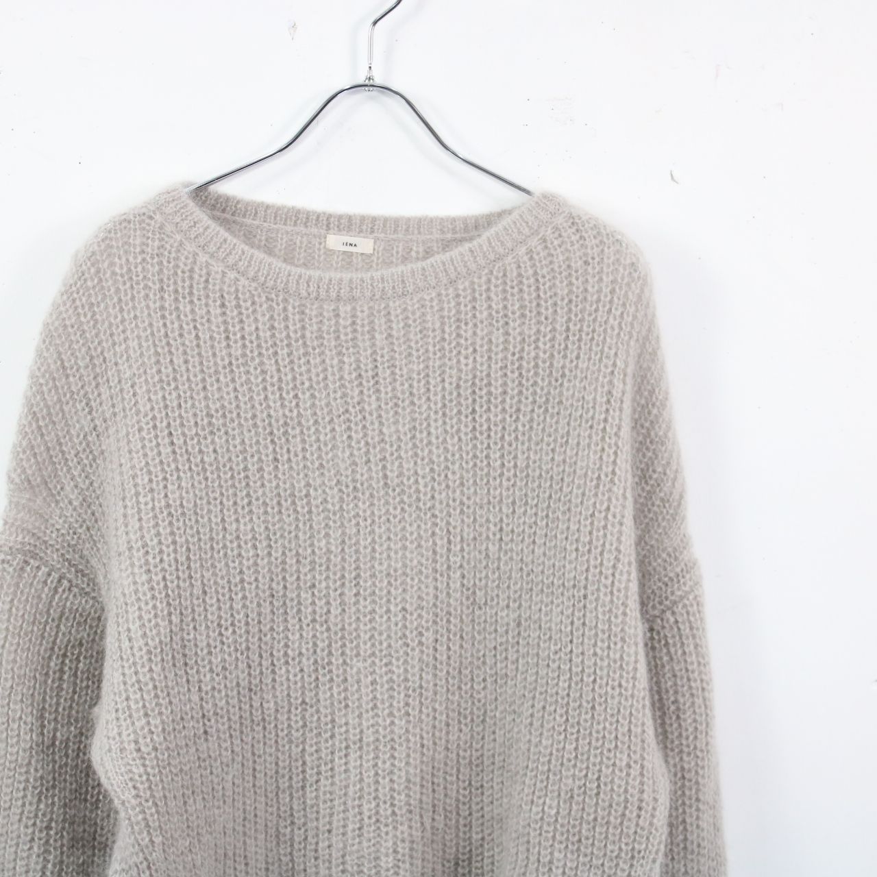 IENA / イエナ | 2019AW | モヘヤ混ボートネックワイドプルオーバー |