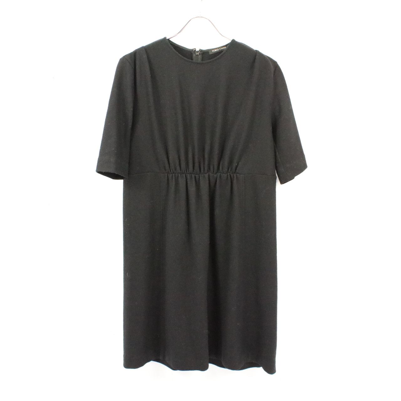 YOKO CHAN / ヨーコチャン | Half-sleeve Wool Dress 半袖 ウールワンピース ドレス | 36 |