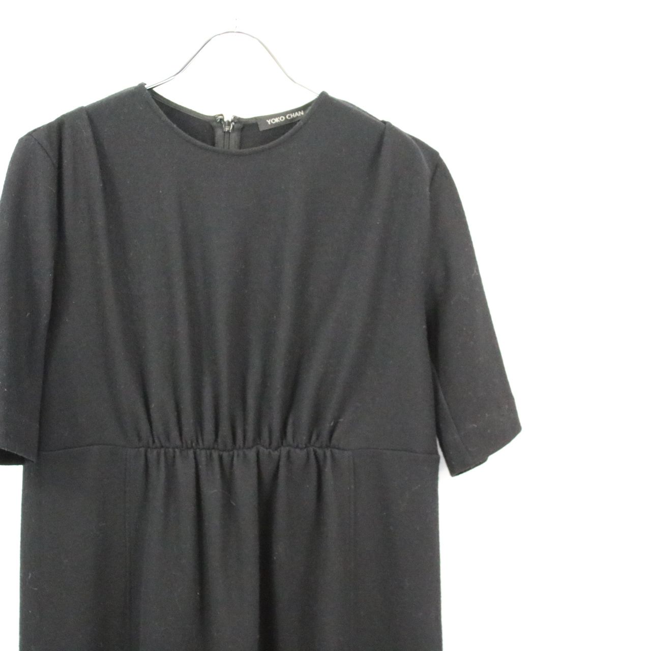 YOKO CHAN / ヨーコチャン | Half-sleeve Wool Dress 半袖 ウールワンピース ドレス | 36 |