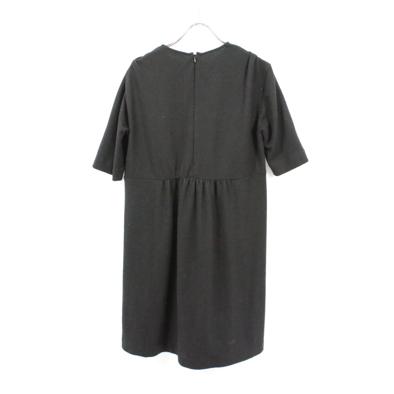 YOKO CHAN / ヨーコチャン | Half-sleeve Wool Dress 半袖 ウールワンピース ドレス | 36 |