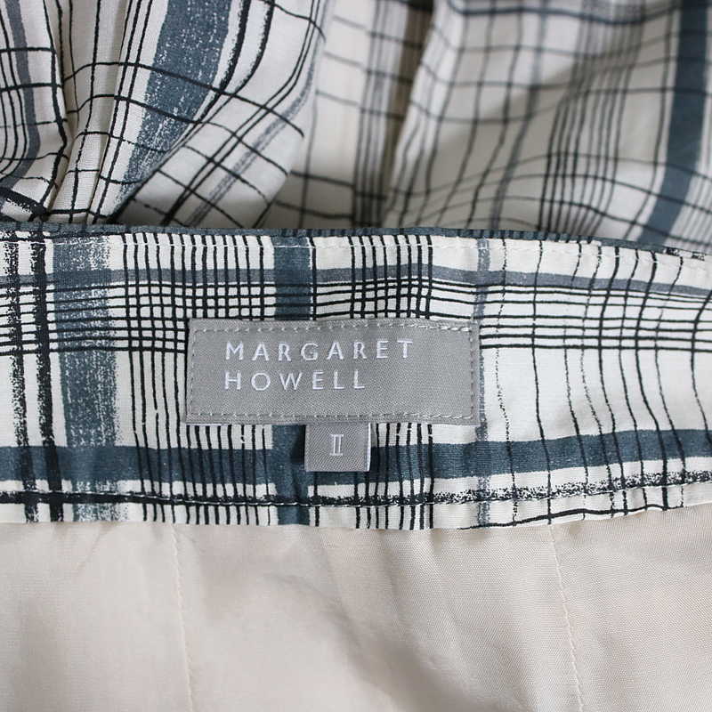 MARGARET HOWELL / マーガレットハウエル | シルク混チェックスカート | 2 | レディース