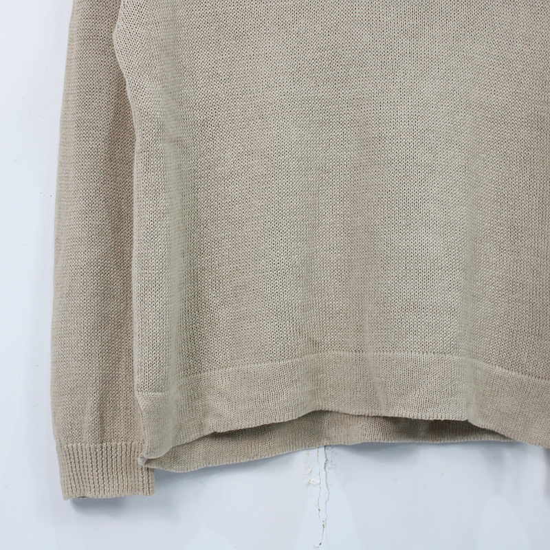 MARGARET HOWELL / マーガレットハウエル | 2018SS | RELAXED V NECK JUMPER リネン混Vネックニット | 2 | レディース