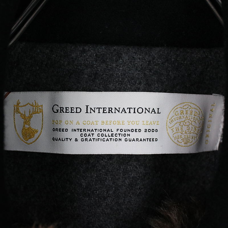 GREED International / グリードインターナショナル | モノクロームメルトン ロングコート | S | レディース