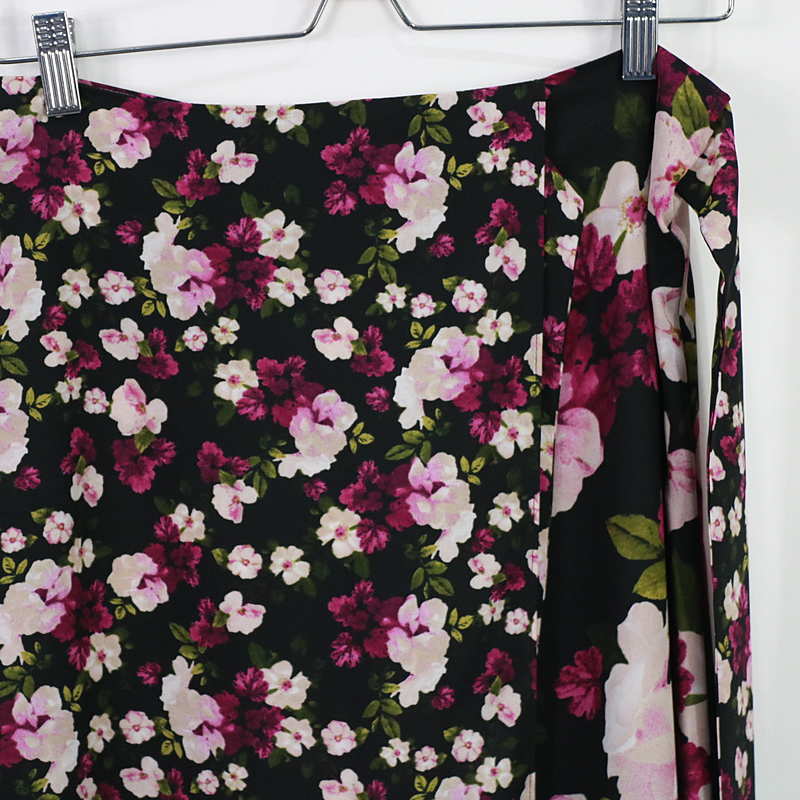 CALVIN KLEIN / カルバンクライン | 花柄 フラワープリントラップスカート | 4 | レディース