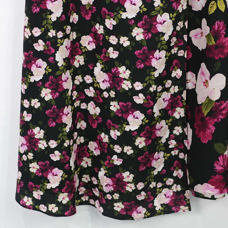 CALVIN KLEIN / カルバンクライン | 花柄 フラワープリントラップスカート | 4 | レディース