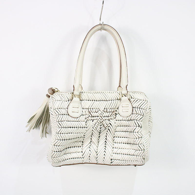 ANYA HINDMARCH / アニヤハインドマーチ | Neeson レザー編みハンドバッグ |