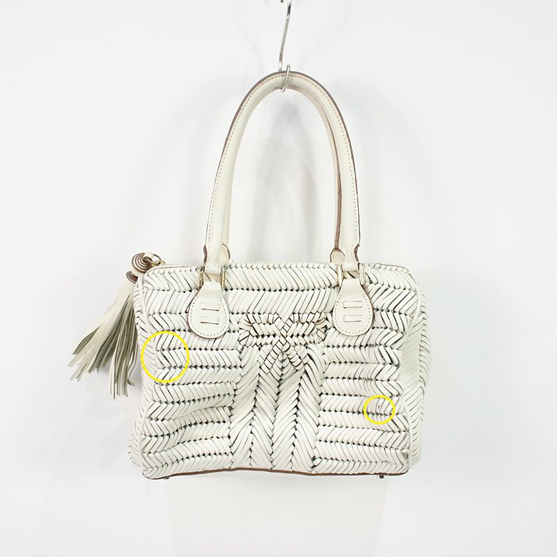 ANYA HINDMARCH / アニヤハインドマーチ | Neeson レザー編みハンドバッグ |