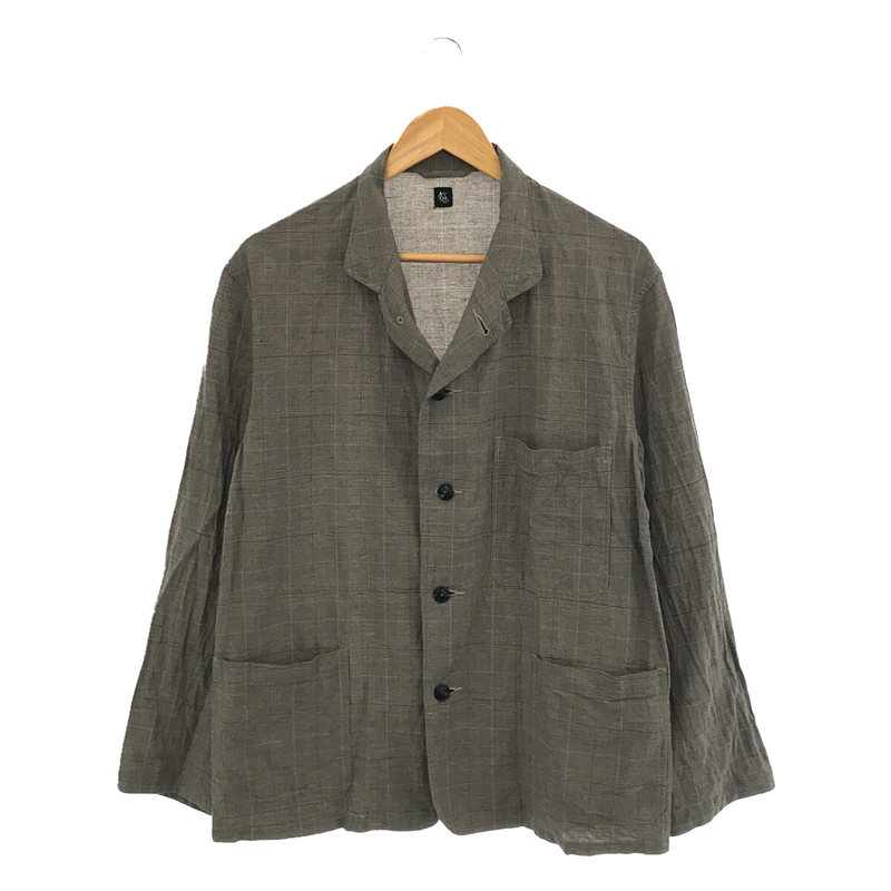 Kaptain Sunshine / キャプテンサンシャイン | 2019SS | Stand Collar Jacket シルク混グレンチェックジャケット | 38 | メンズ