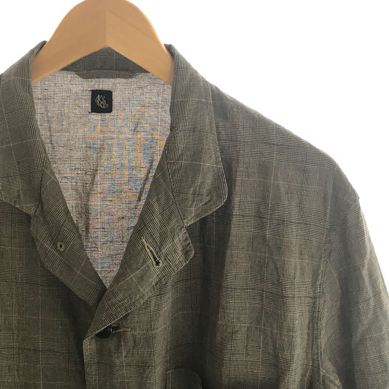 Kaptain Sunshine / キャプテンサンシャイン | 2019SS | Stand Collar Jacket シルク混グレンチェックジャケット | 38 | メンズ