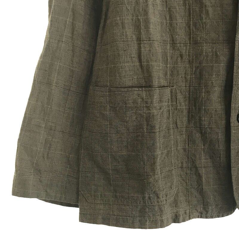 Kaptain Sunshine / キャプテンサンシャイン | 2019SS | Stand Collar Jacket シルク混グレンチェックジャケット | 38 | メンズ