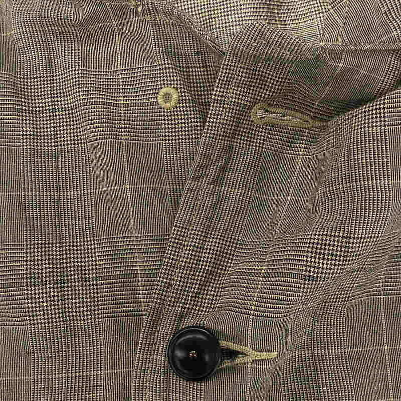 Kaptain Sunshine / キャプテンサンシャイン | 2019SS | Stand Collar Jacket シルク混グレンチェックジャケット | 38 | メンズ