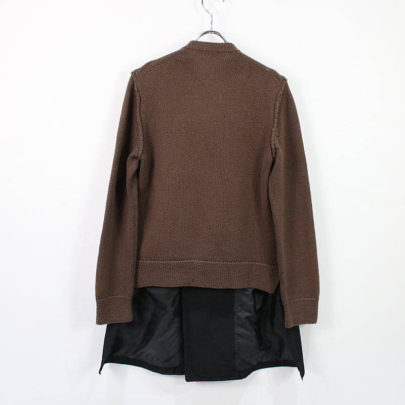 COMME des GARCONS COMME des GARCONS / コムコム | 2013AW | ポリエステル ニット切替フロント製品染めエステル縮絨ジャケット | S | レディース