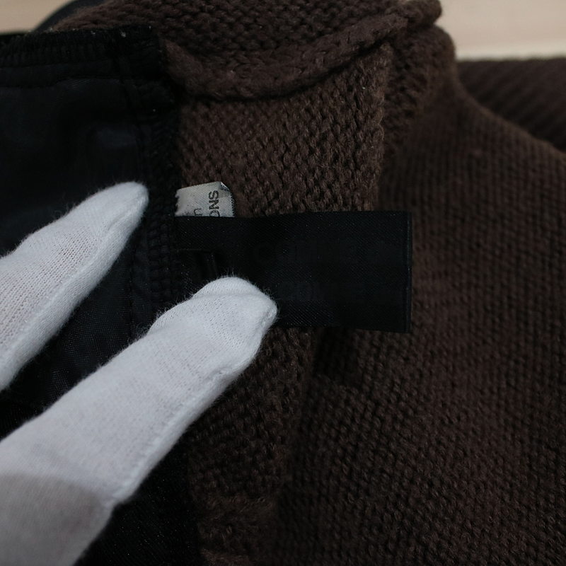 COMME des GARCONS COMME des GARCONS / コムコム | 2013AW | ポリエステル ニット切替フロント製品染めエステル縮絨ジャケット | S | レディース