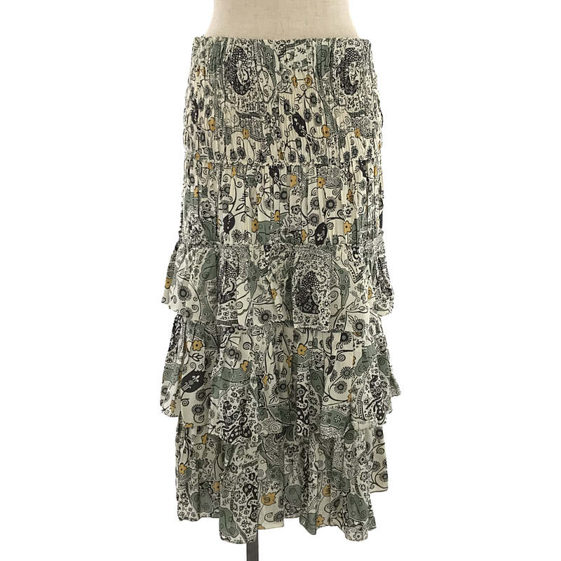 ISABEL MARANT ETOILE / イザベルマランエトワール | MULTICOLOUR PATTERNED SKIRT / 総柄 ティアードスカート | 36 | レディース