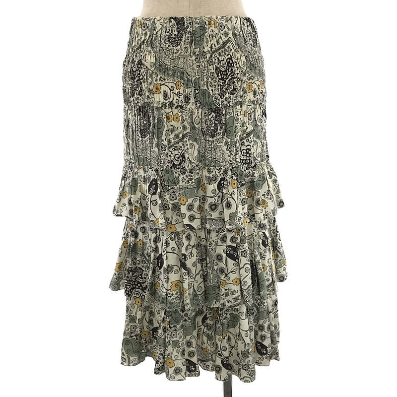 ISABEL MARANT ETOILE / イザベルマランエトワール | MULTICOLOUR PATTERNED SKIRT / 総柄 ティアードスカート | 36 | レディース