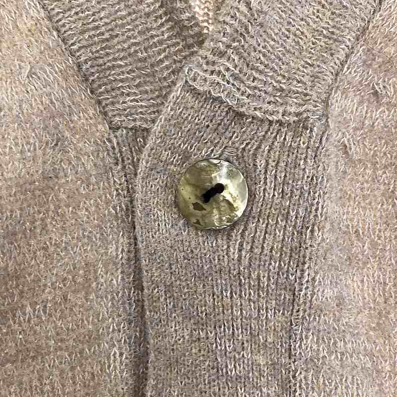 ANSNAM / アンスナム | 2023SS | Riverrun リヴァーラン MOLE YARN CARDIGAN モールヤーン ショールカラー エルボーパッチ カーディガン | 02 | メンズ
