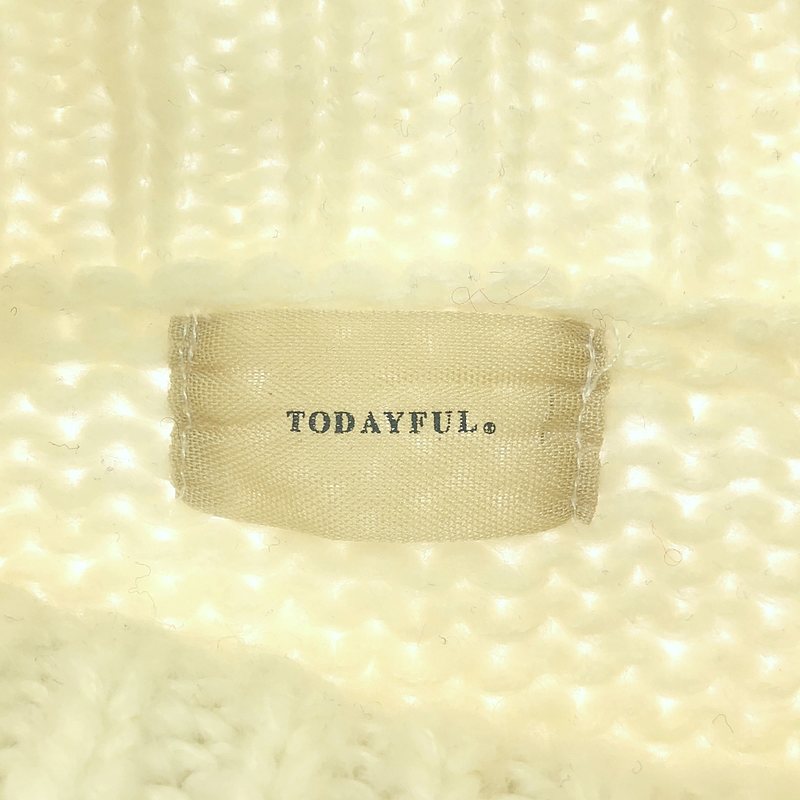 TODAYFUL / トゥデイフル | ウール混 ハイネック ケーブル ニット | F | レディース