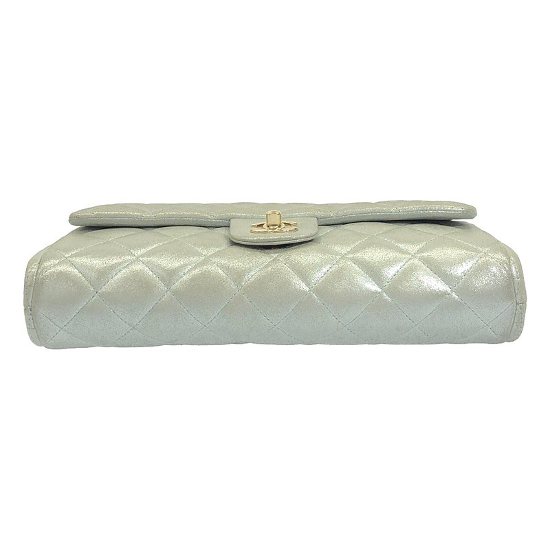 CHANEL / シャネル | マトラッセ メタリック レザー フラップ チェーン