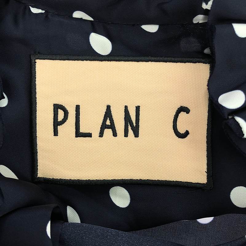Plan C / プランシー | ドット フリルタイ ロングワンピース | 38 | レディース