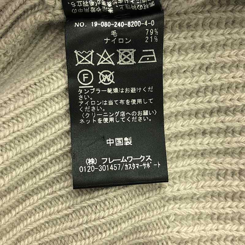 NOBLE / ノーブル | 5G両畦ビッグタートルプルオーバー ニット | F | レディース