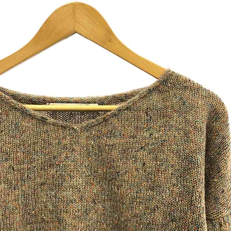 Greed International / グリードインターナショナル | SPLASH NEP KNIT ネップ Vネック ニット | F | レディース