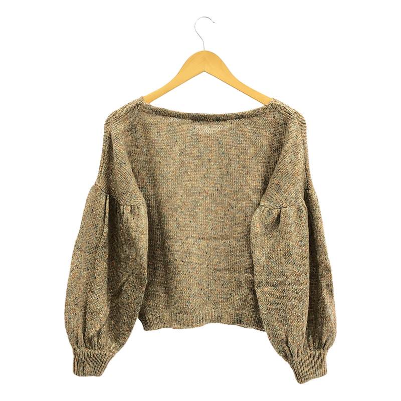 Greed International / グリードインターナショナル | SPLASH NEP KNIT ネップ Vネック ニット | F | レディース