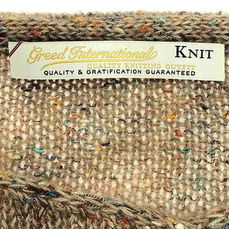 Greed International / グリードインターナショナル | SPLASH NEP KNIT ネップ Vネック ニット | F | レディース