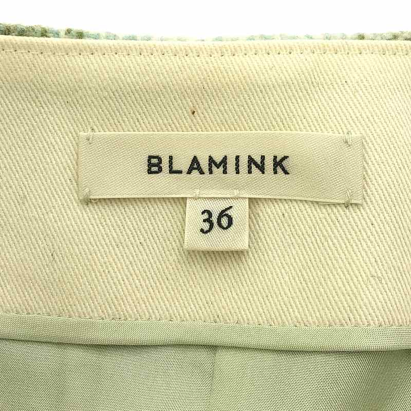 BLAMINK / ブラミンク | バックスリット チェック タイト ロング スカート | 36 | レディース