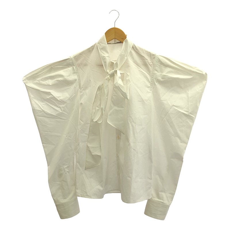 STELLA McCARTNEY / ステラマッカートニー | パフスリーブ ボウタイ オーバー シャツ ブラウス | 36 | レディース