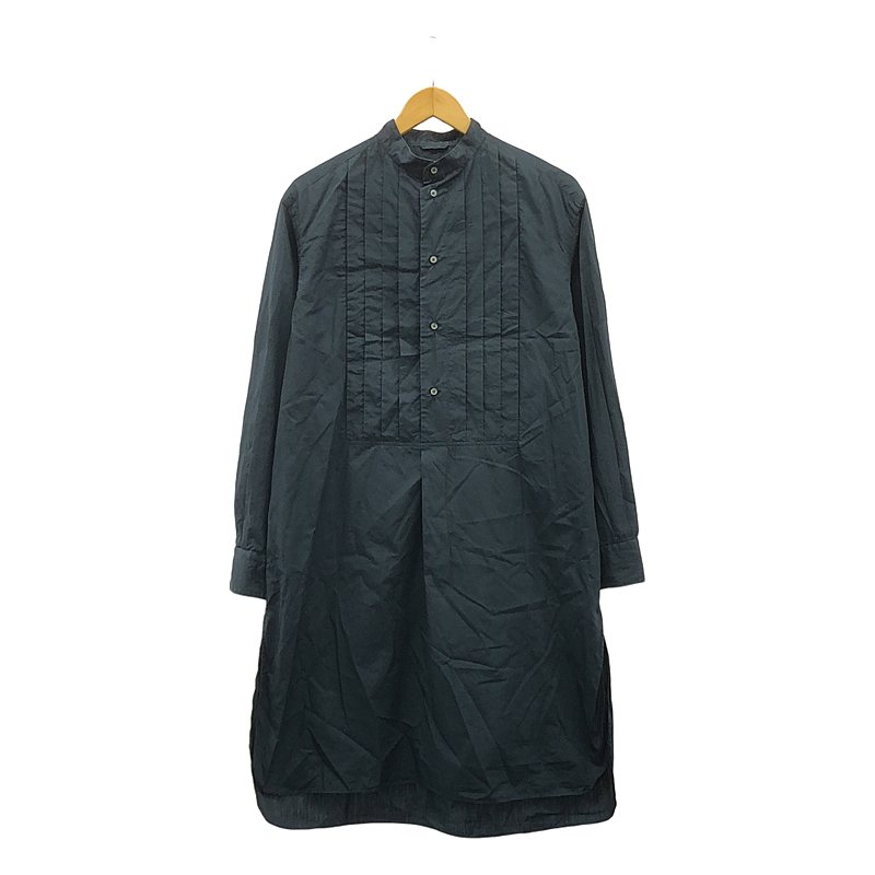 LOEFF / ロエフ | コットンポプリンプリーツロングシャツ | 1 | レディース