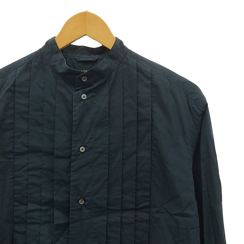 LOEFF / ロエフ | コットンポプリンプリーツロングシャツ | 1 | レディース