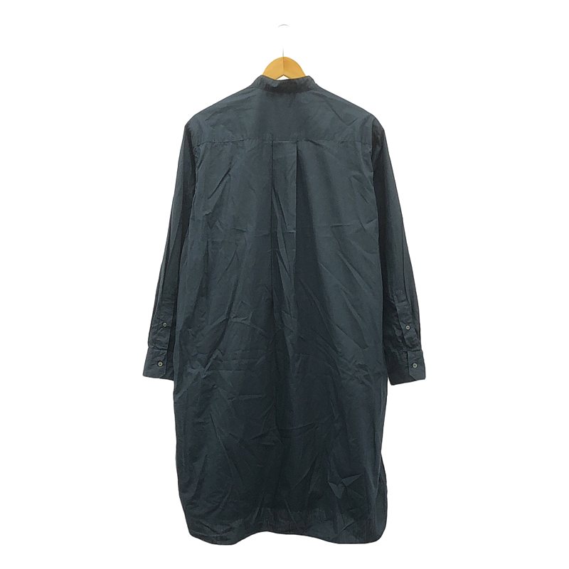 LOEFF / ロエフ | コットンポプリンプリーツロングシャツ | 1 | レディース