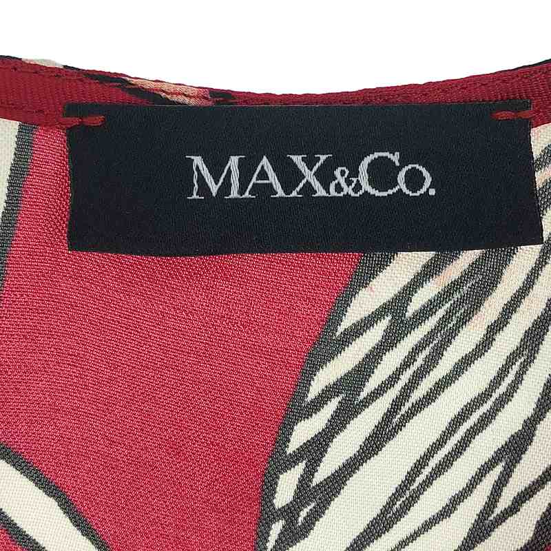 Max&Co. / マックスアンドコー | フラワー 柄 フリル ブラウス | 40 | レディース