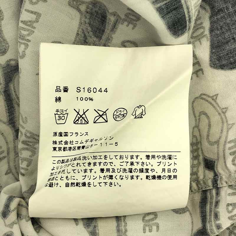 COMME des GARCONS SHIRT / コムデギャルソンシャツ | 2008SS | ×Gregory Blackstock グレゴリー・ブラックストック 総柄 コットン シャツ | M | メンズ