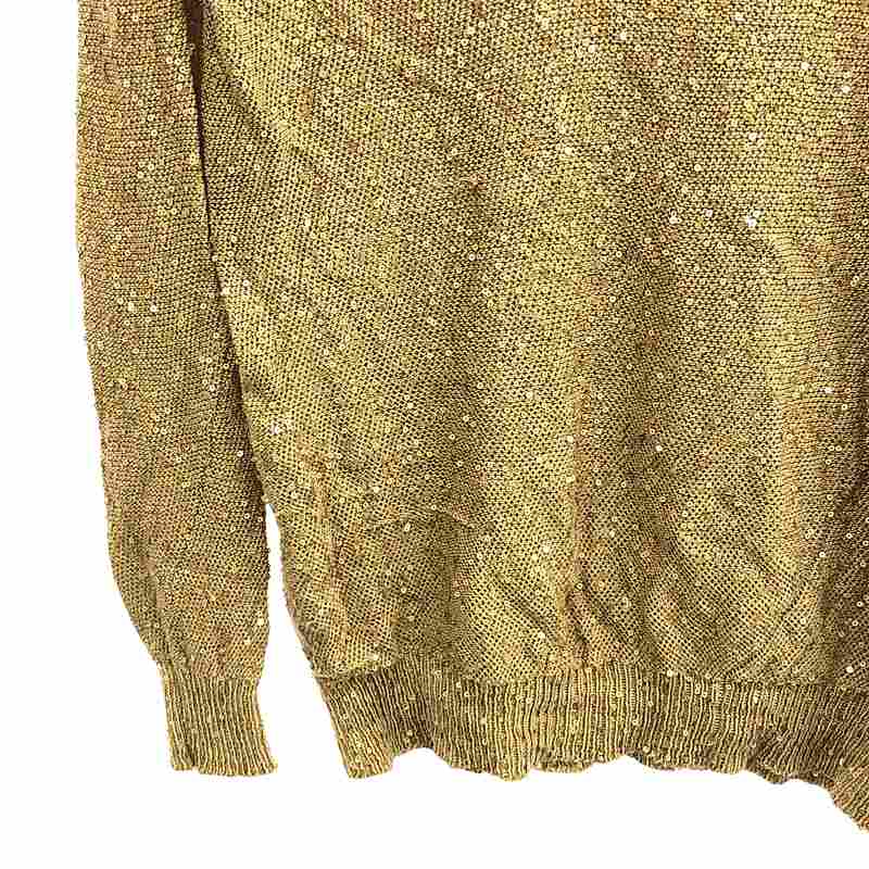 STELLA McCARTNEY / ステラマッカートニー | スパンコールVネックニット | 40 | レディース