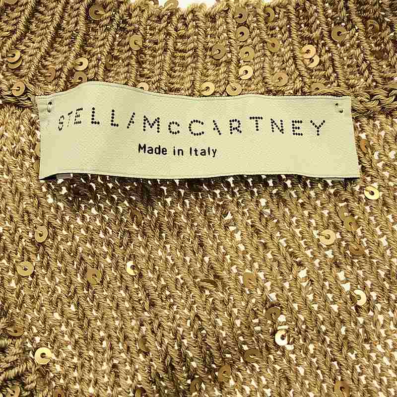 STELLA McCARTNEY / ステラマッカートニー | スパンコールVネックニット | 40 | レディース