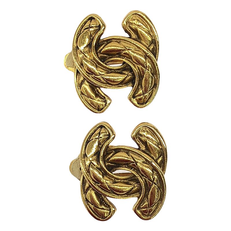 CHANEL / シャネル | OLD オールドシャネル ココマーク マトラッセ ヴィンテージイヤリング 2433 |