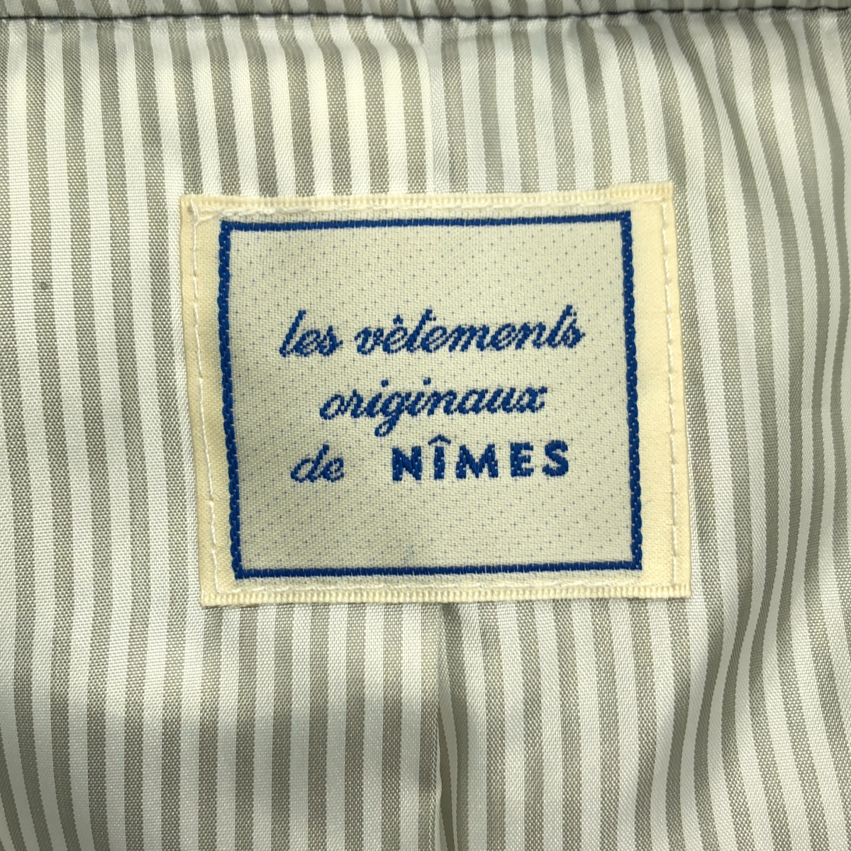 None / | NIMES / ニーム ヘリンボーン 中綿 コート フーディ |