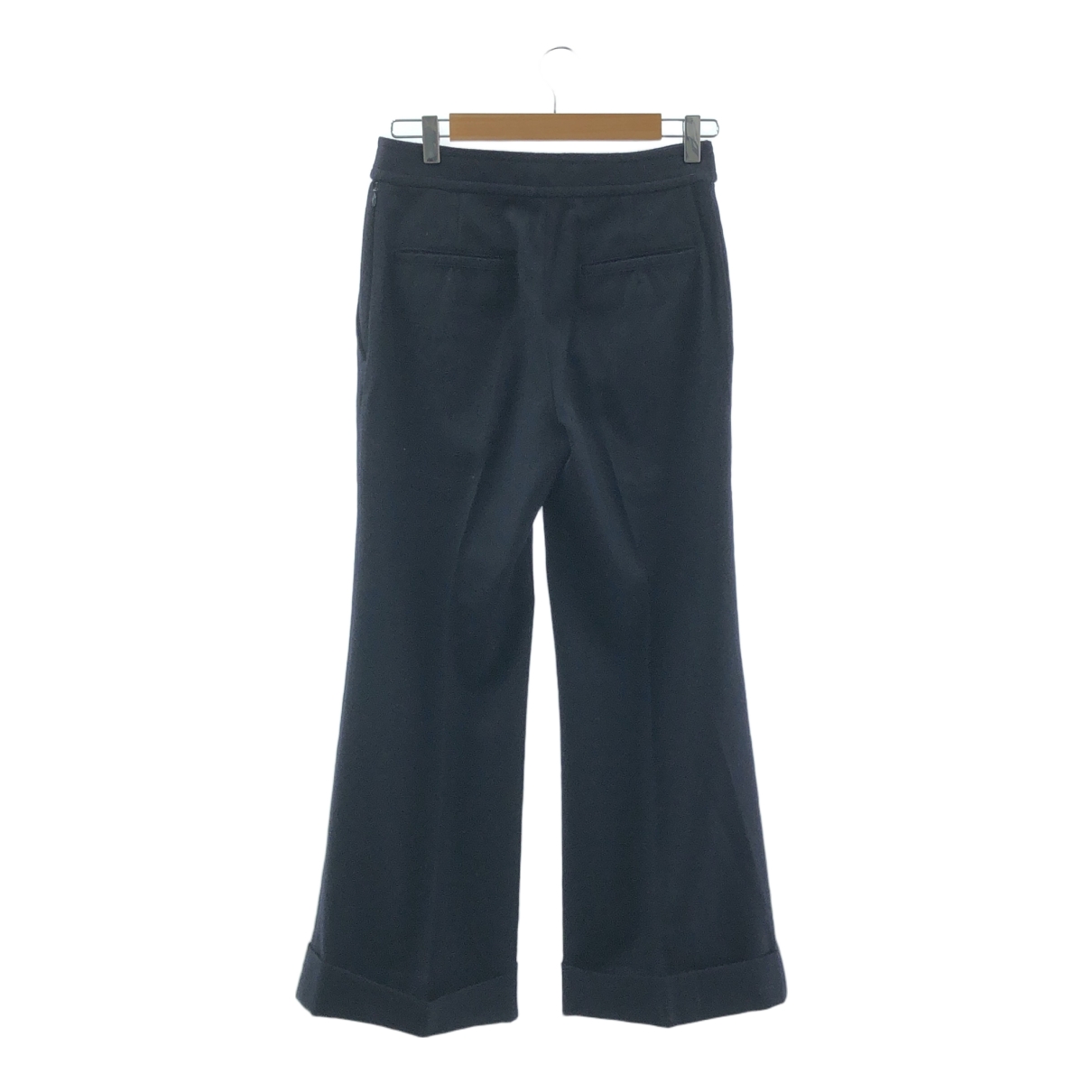 beautiful people / ビューティフルピープル | ウール サイドジップ ワイド フレア ブーツカット パンツ / 柄裏地 | 38 | レディース