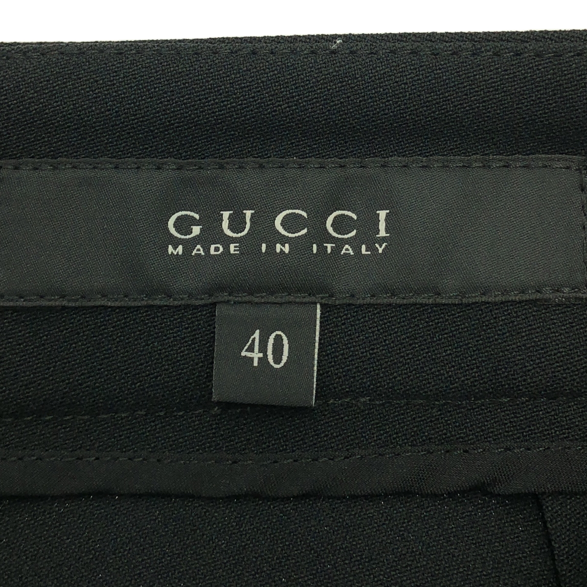 GUCCI / グッチ | アセテート ダブルジップポケット スリット スラックスパンツ | 40 | レディース