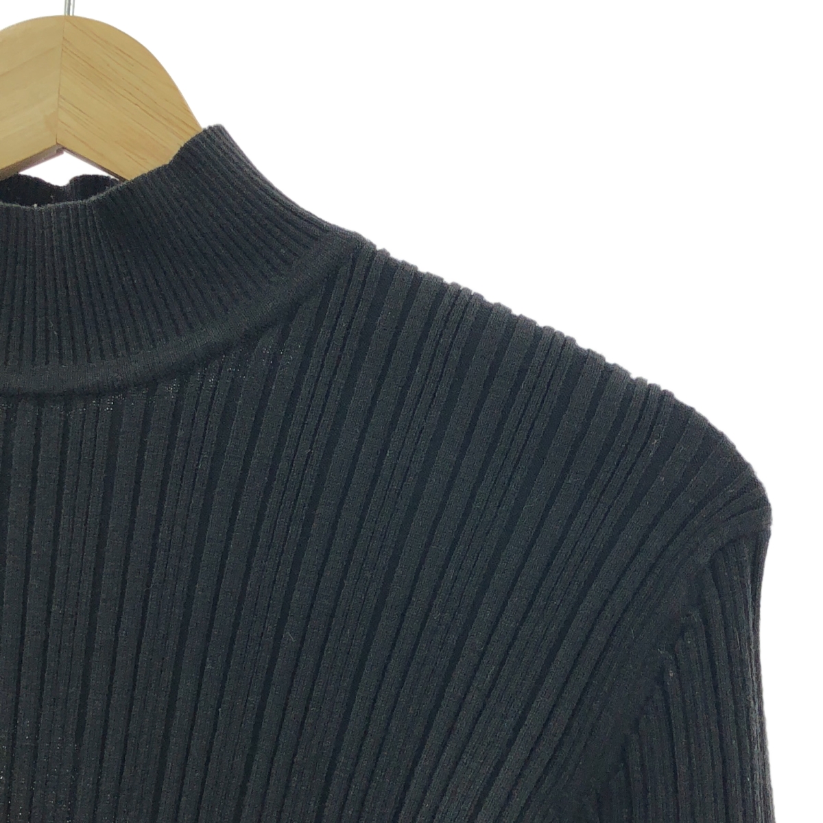 LE CIEL BLEU / ルシェルブルー | Rondom Rib Twist Knit / ランダム リブ ツイスト ウール ニット | 36 | レディース