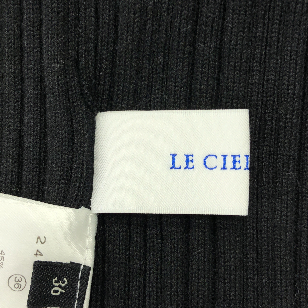 LE CIEL BLEU / ルシェルブルー | Rondom Rib Twist Knit / ランダム リブ ツイスト ウール ニット | 36 | レディース