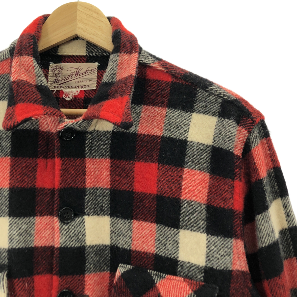 VINTAGE / ヴィンテージ古着 | 1950s | MERRIL WOOLEN MILLS メリル ウーレンミルズ / ウール チェック シャツ |